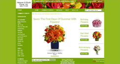 Desktop Screenshot of heavenearthfloral.com
